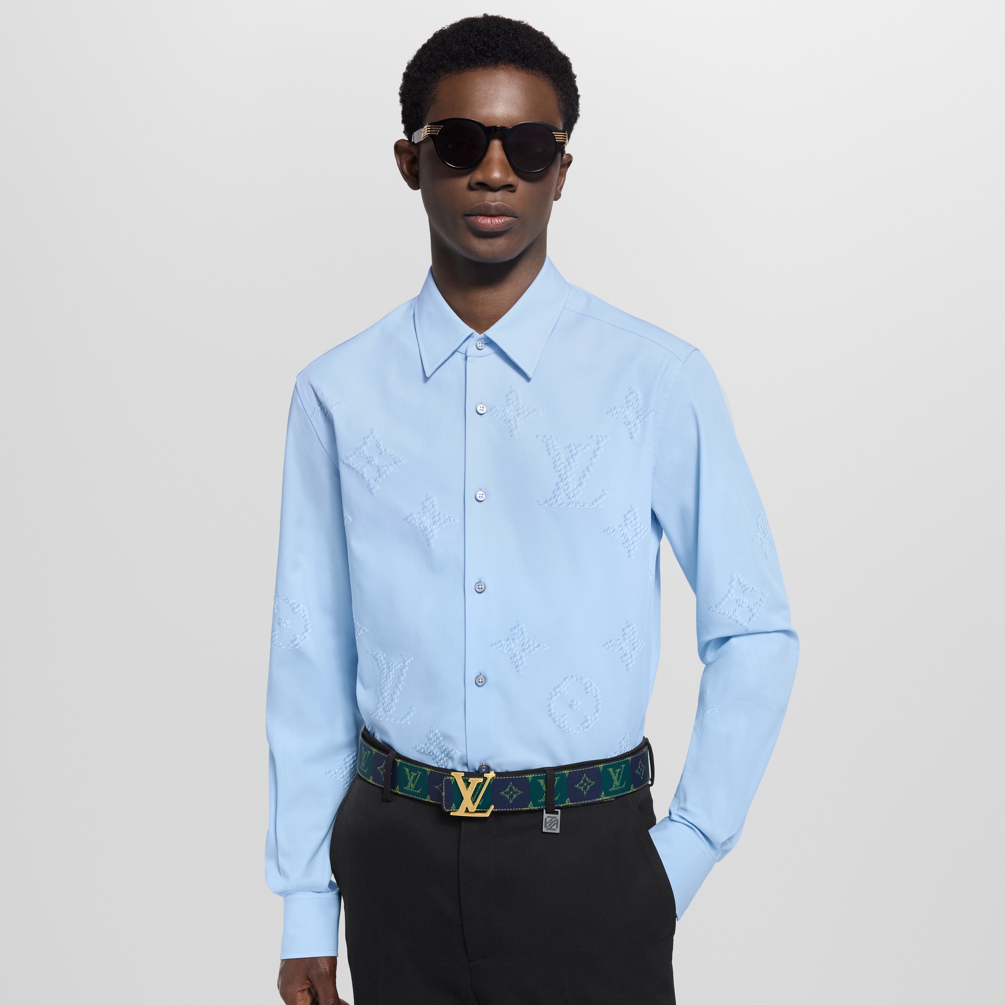 Monogram Printed Long-Sleeved Shirt - Men - Ready-to-Wear | LOUIS